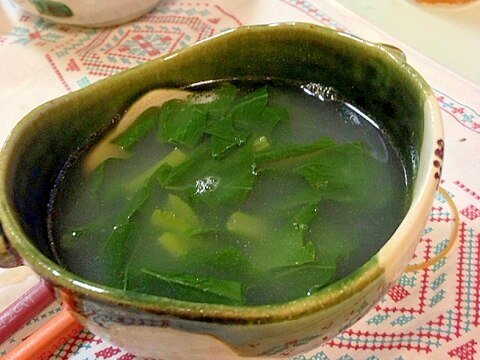 小松菜の韓国風スープ